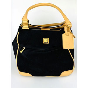 Diane Von Furstenberg DVF Vintage Weekender Bag Travel Black Tote